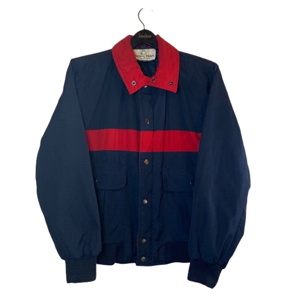 Vintage Pacific Trail Sportswear Mens Jacket Xl Blue Red Winter Coat Retro